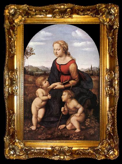 framed  RAFFAELLO Sanzio The Virgin and Child with Saint John the Baptist (La Belle Jardinire)  af, ta009-2